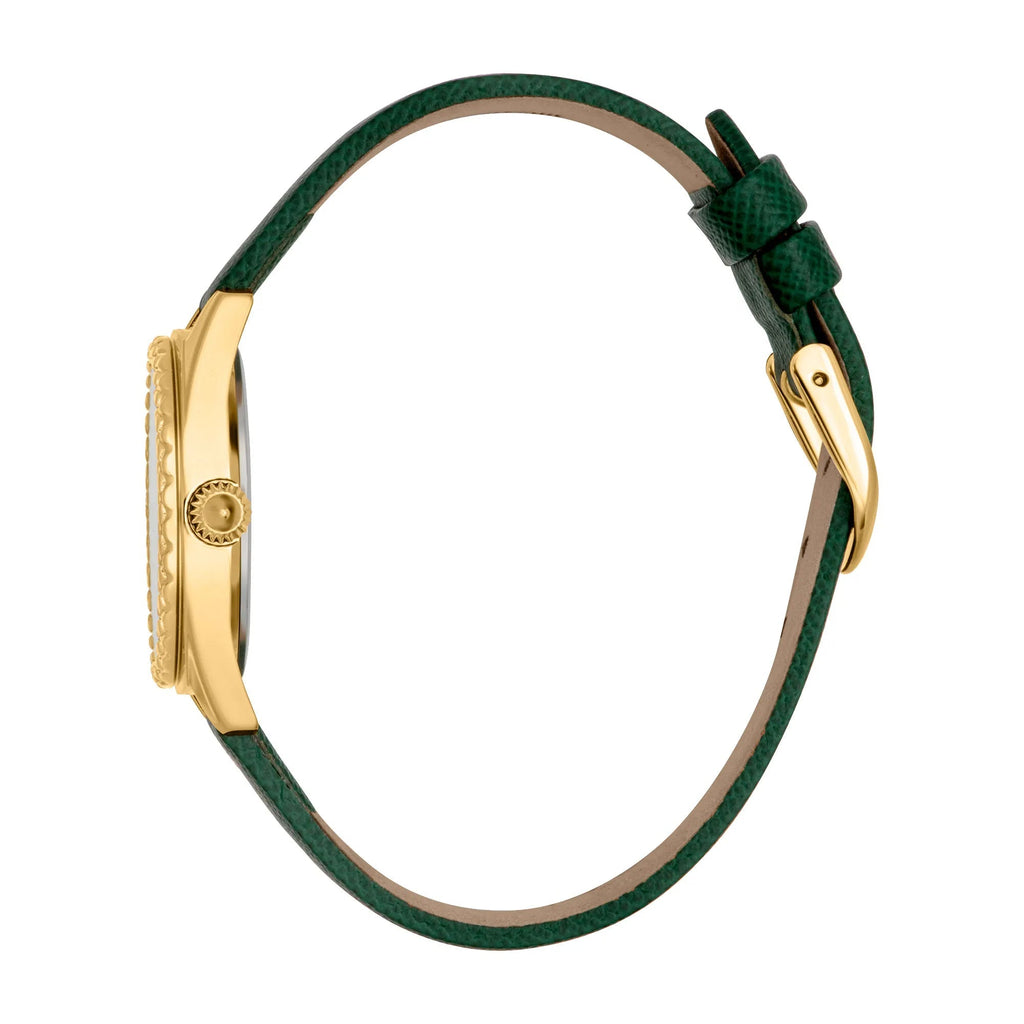 Just Cavalli Fashion Glam Leather Green Gold