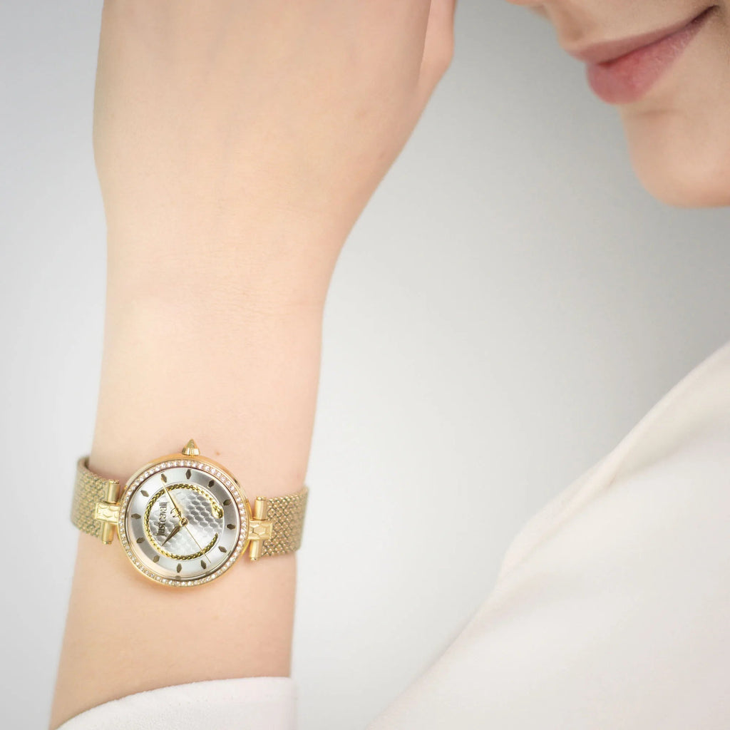 Just Cavalli Obsessive Snake Gold Silver