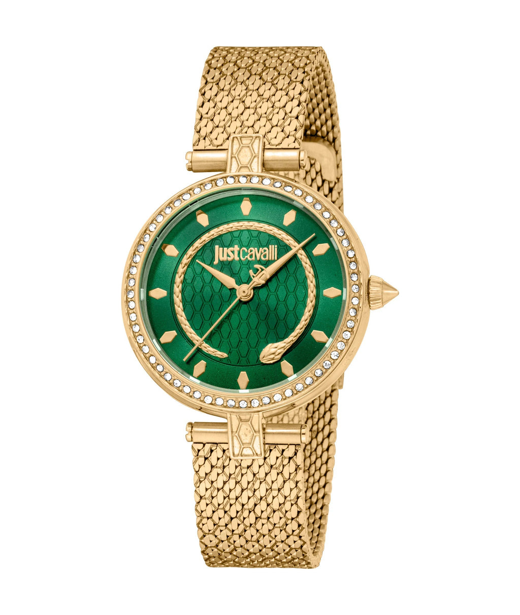 Just Cavalli Obsessive Snake Gold Green
