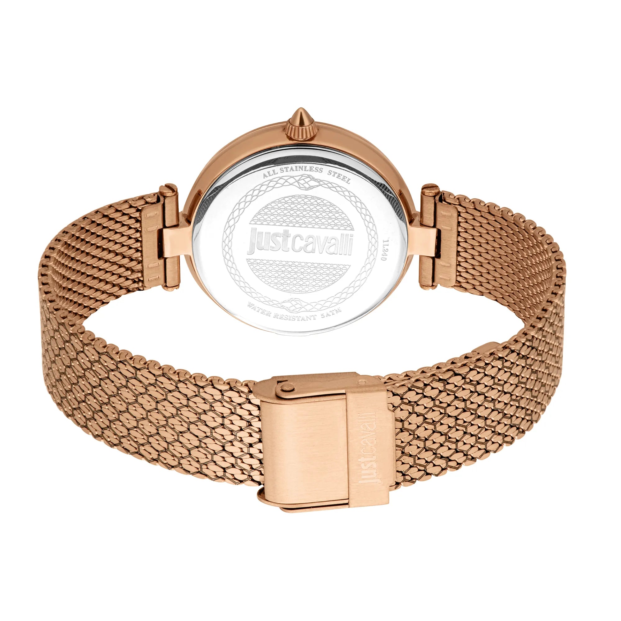 Just Cavalli Obsessive Snake Rose Gold Red