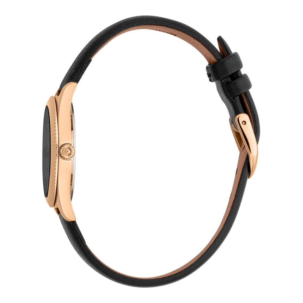 Just Cavalli Pacentro Leather Black Rose Gold