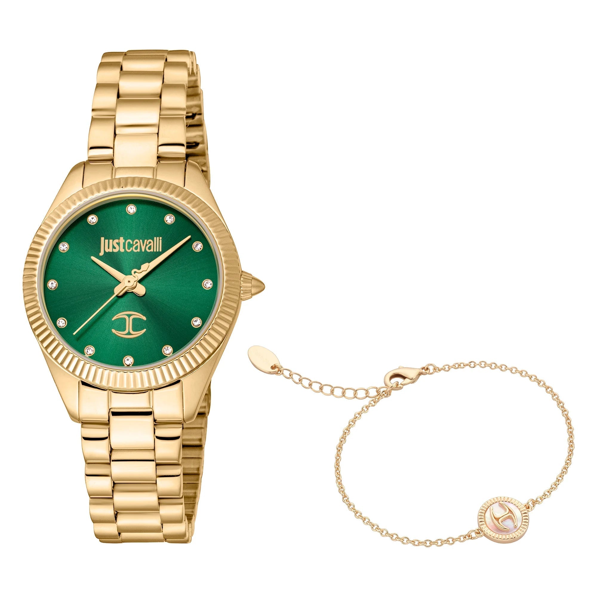 Just Cavalli Pacentro Yellow Gold Bottle Green