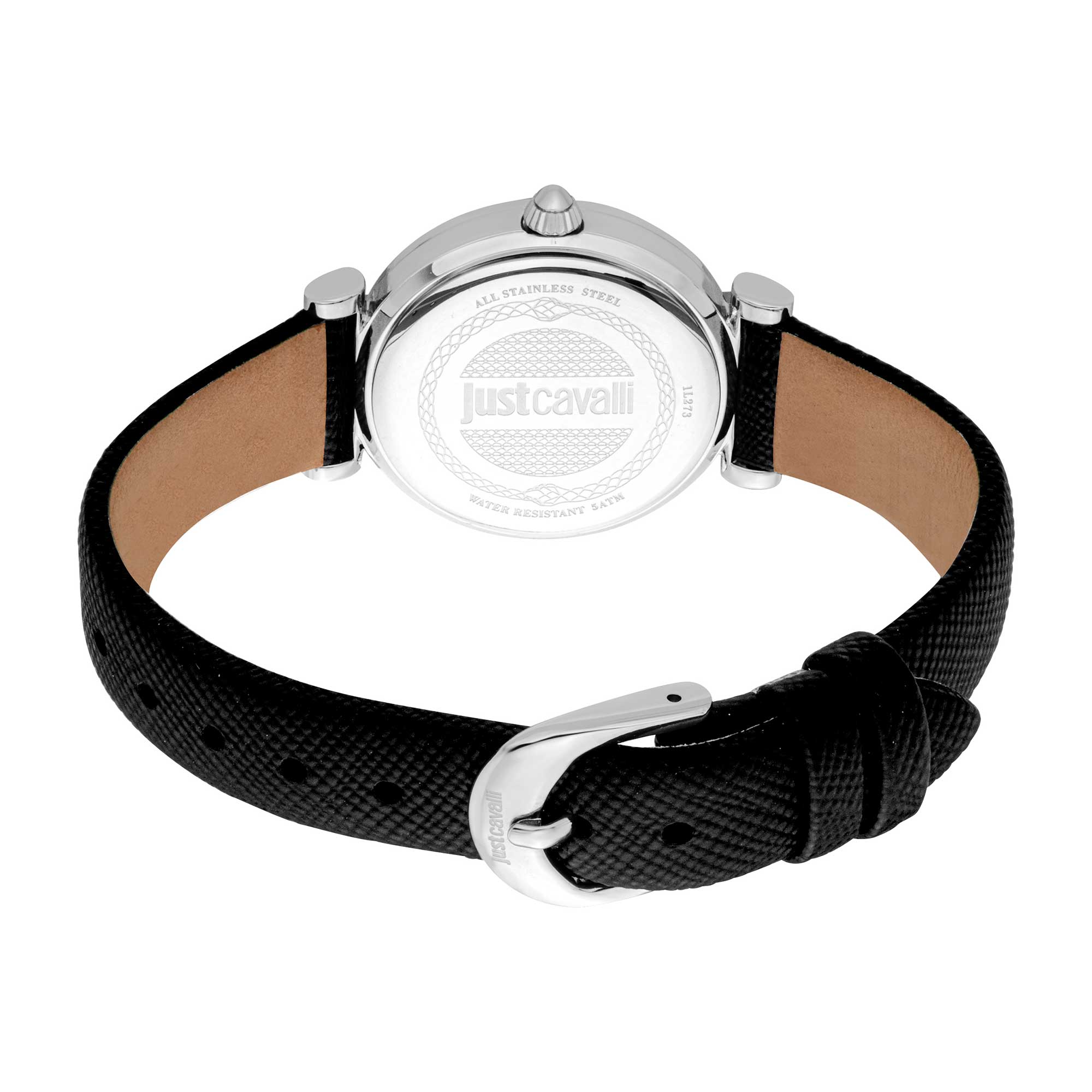 Just Cavalli Varenna Leather Black Silver