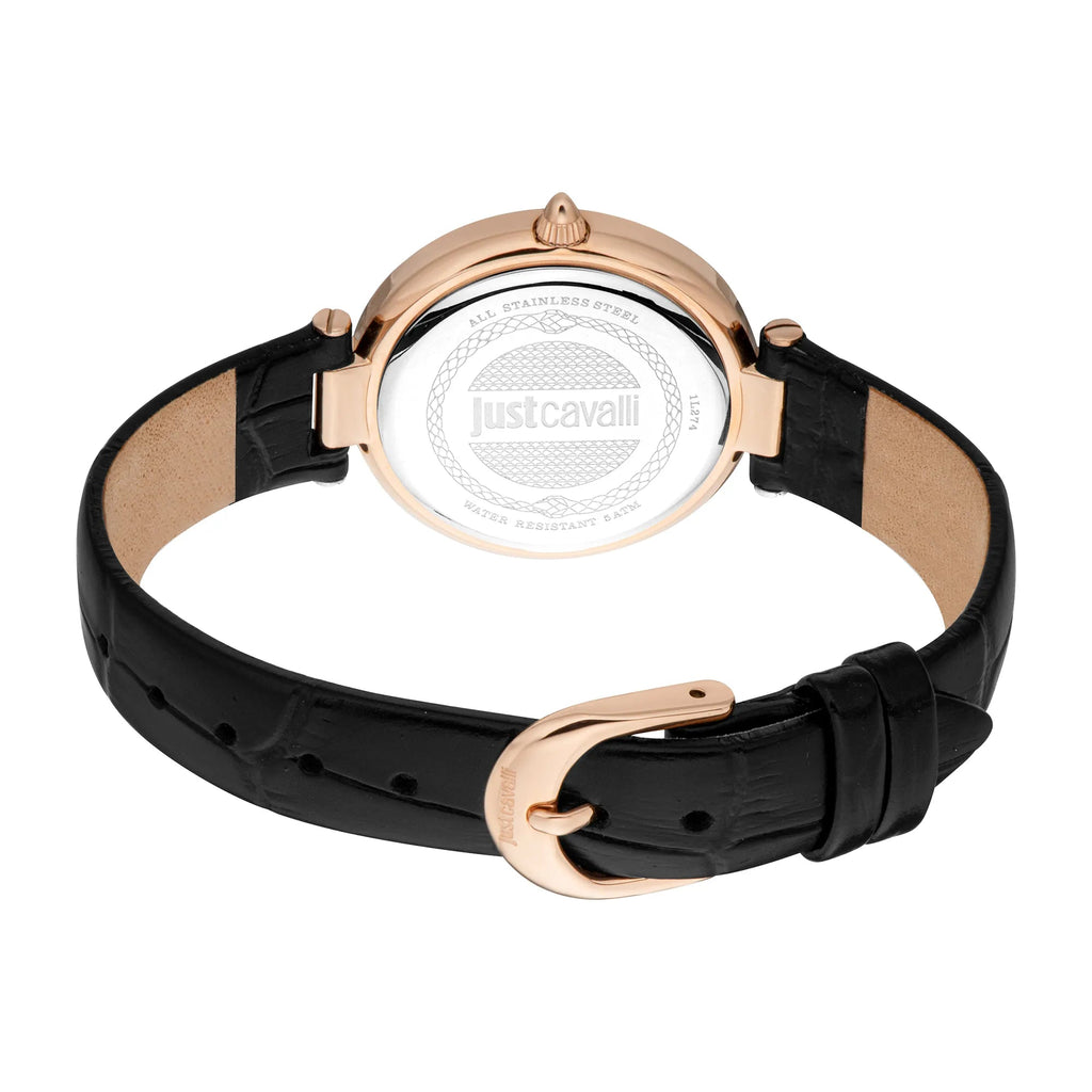 Just Cavalli Savoca Leather Black RG Silver