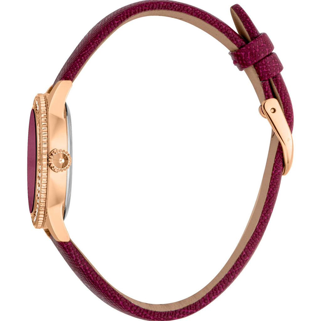 Just Cavalli Neive Leather Red Rose Gold