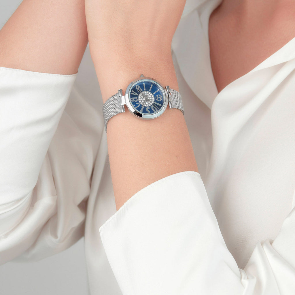 Just Cavalli Modena Mesh Silver Blu