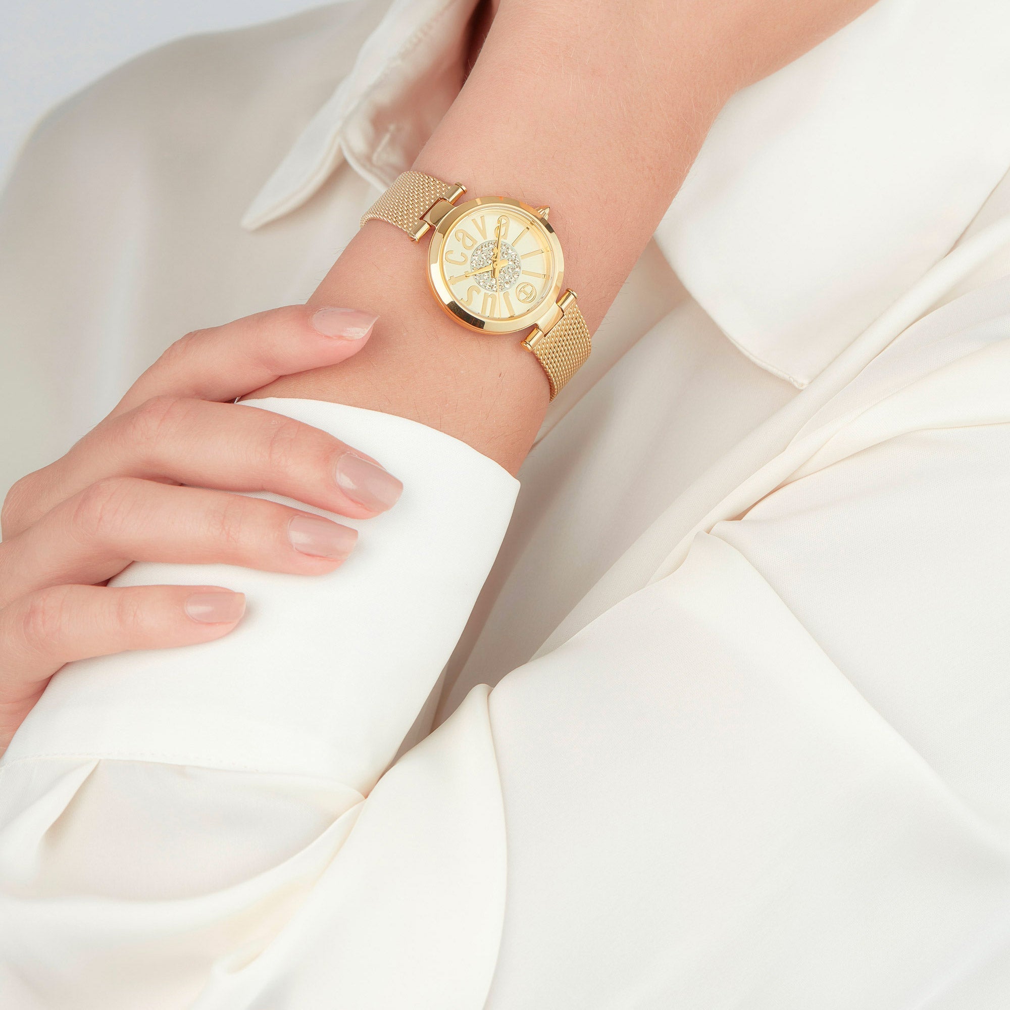 Just Cavalli Modena Mesh Yellow Gold