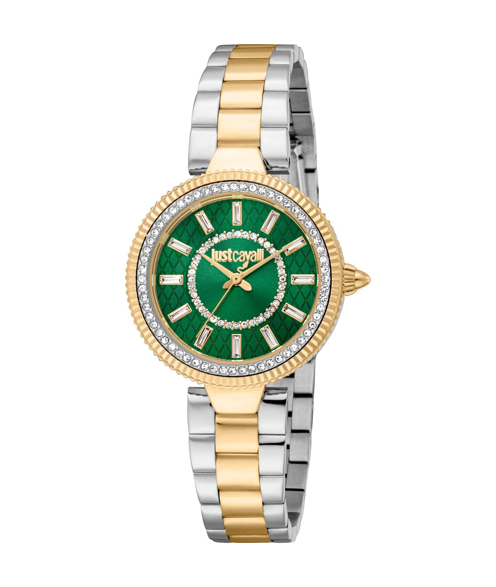 Just Cavalli Ostentatious Yellow Gold Green
