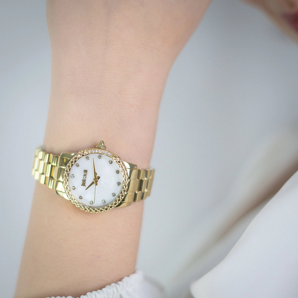 Just Cavalli Fiorenza Snake Yellow Gold MOP