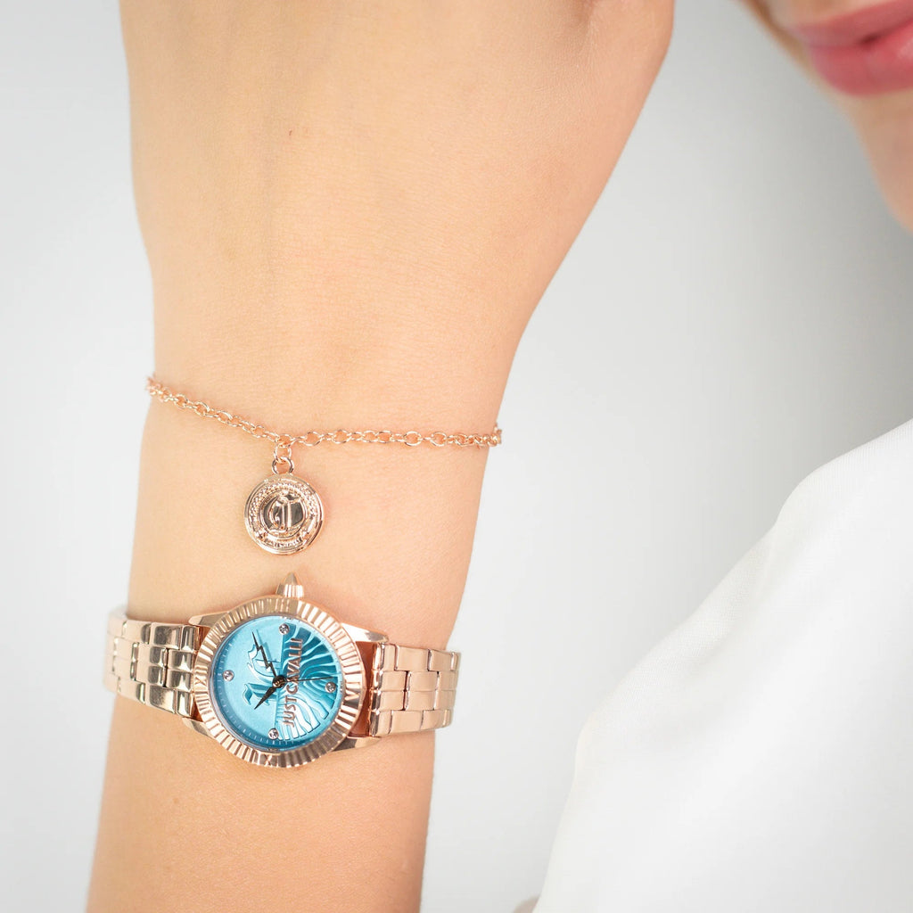 Just Cavalli Mini Raffinata Rose Gold Light Blue
