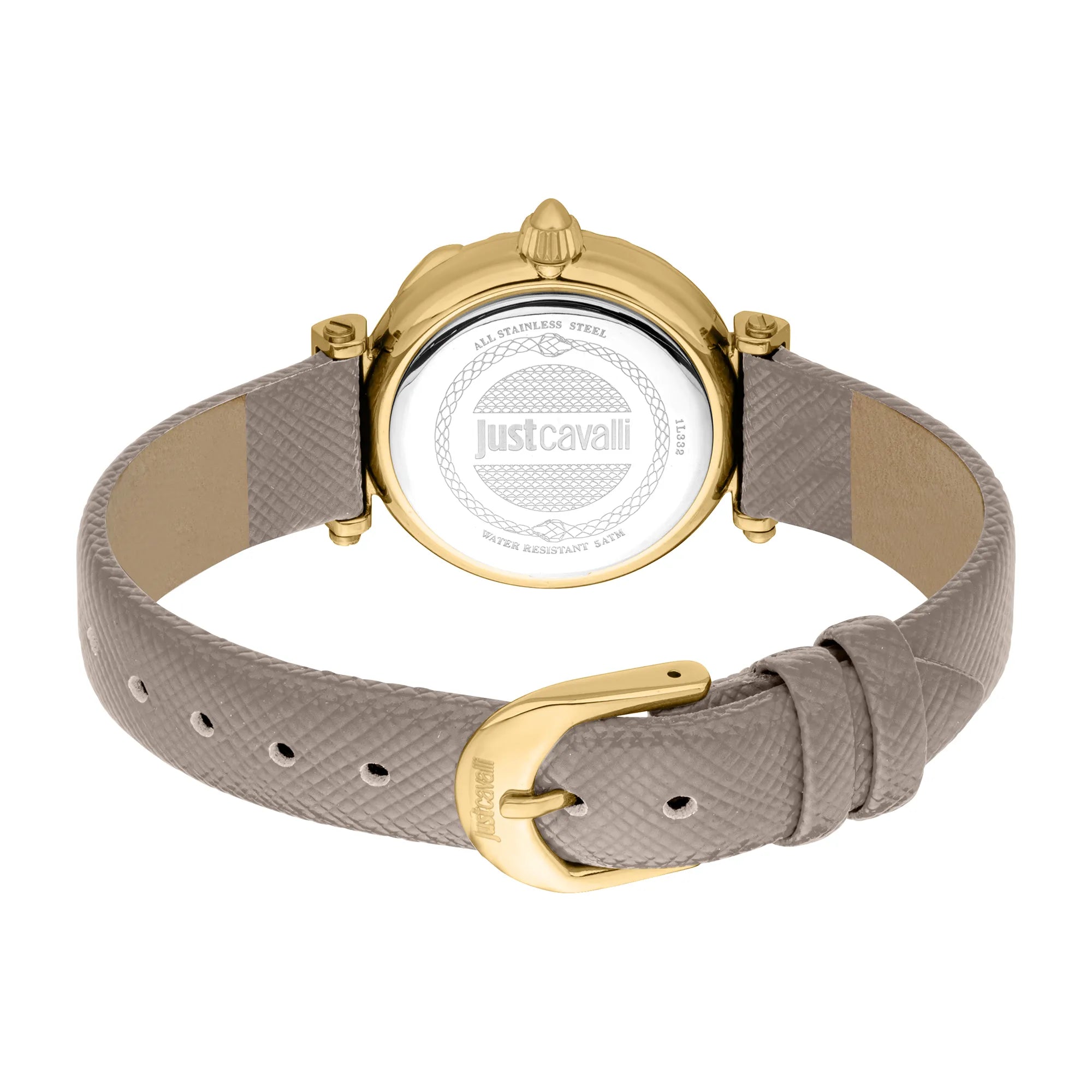Just Cavalli Curiosa Leather Grey Gold