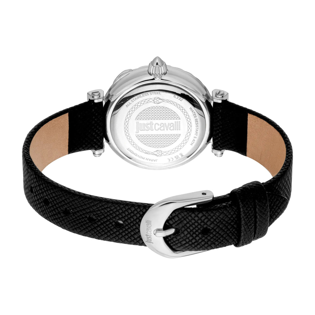 Just Cavalli Mistero Snake Leather Black Silver
