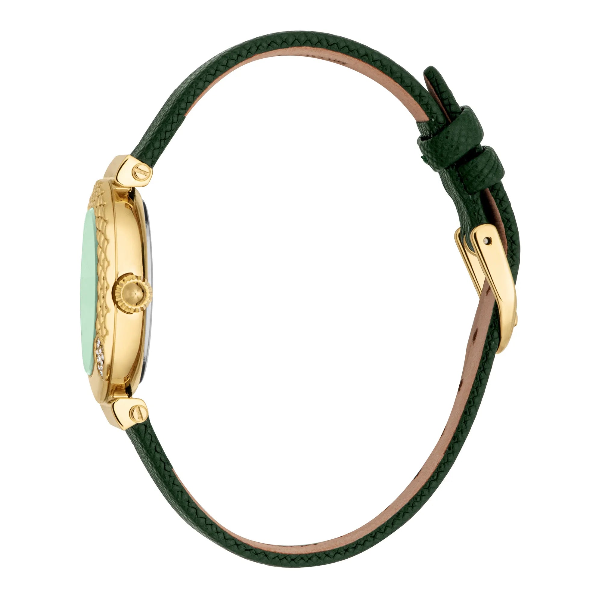 Just Cavalli Mistero Snake Leather Yellow Gold Green