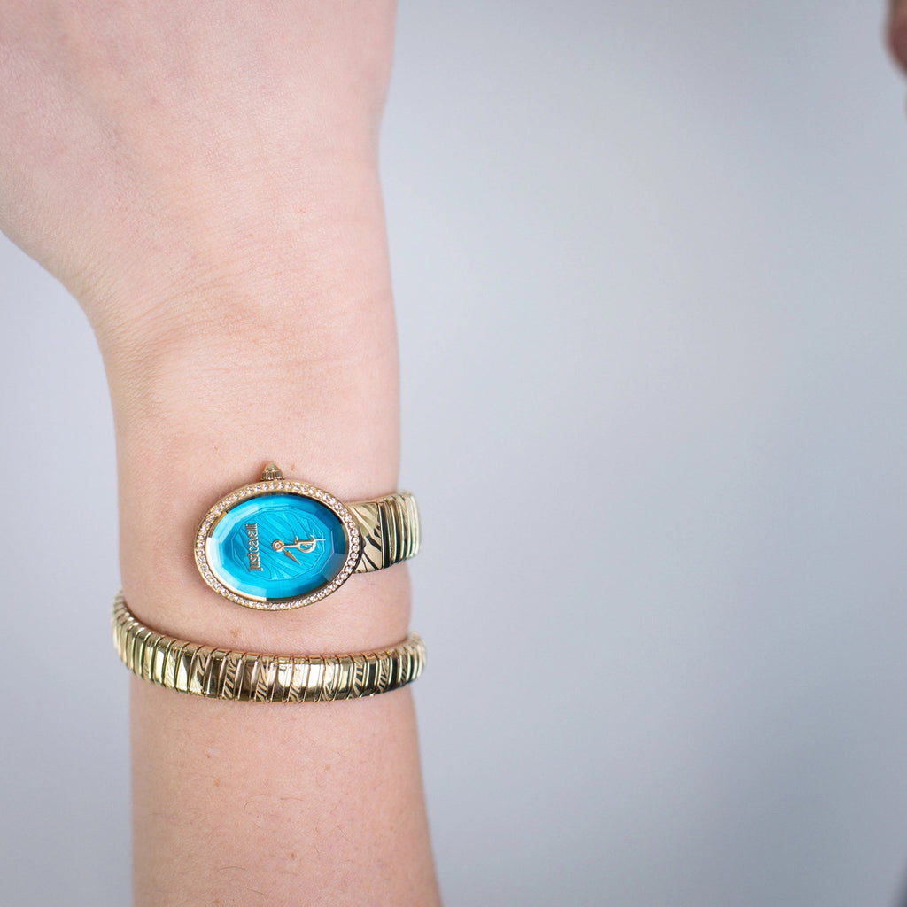 Just Cavalli Velina Yellow Gold Turquoise