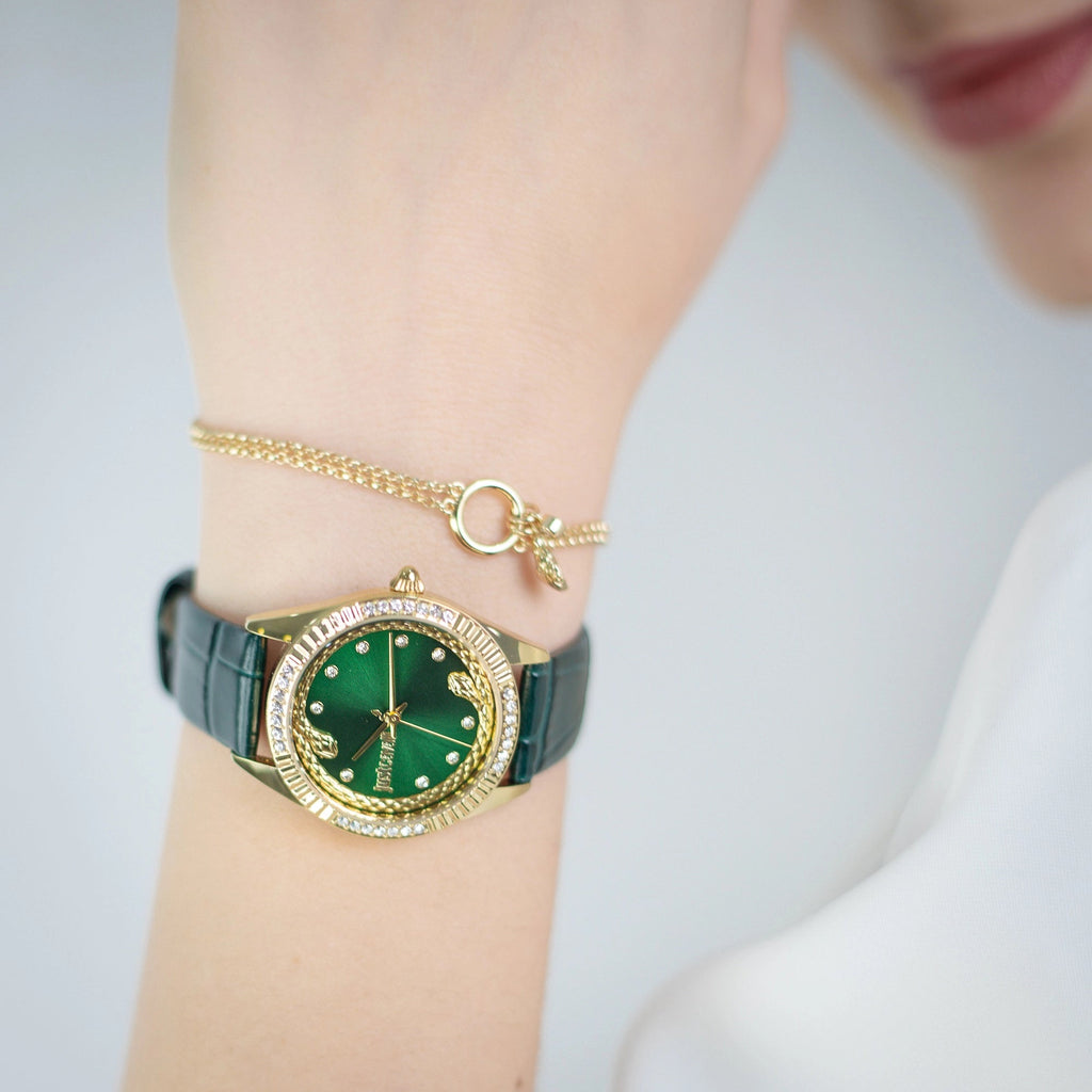 Just Cavalli Vittoria Glam Leather Green YG