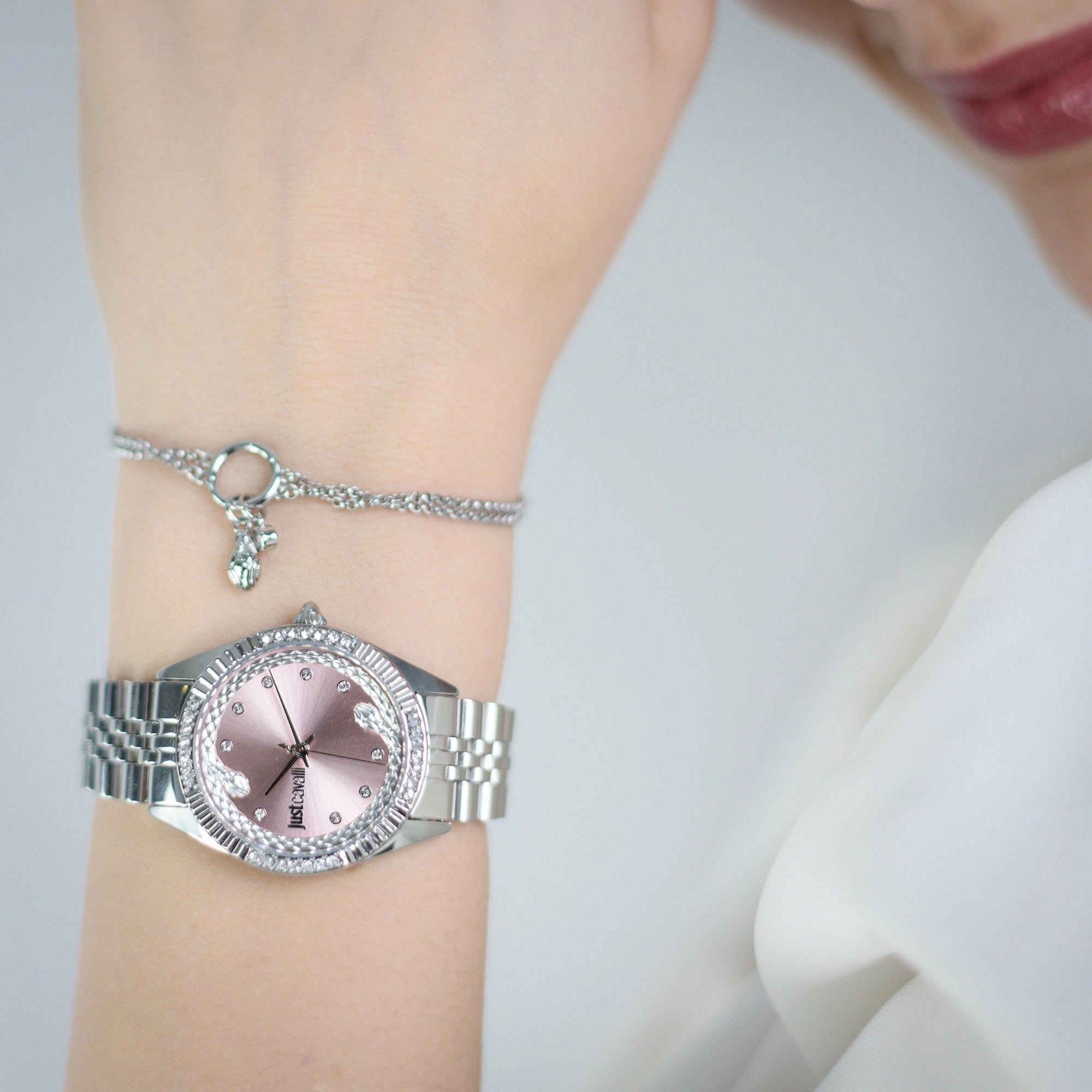 Just Cavalli Vittoria Glam Silver Rose