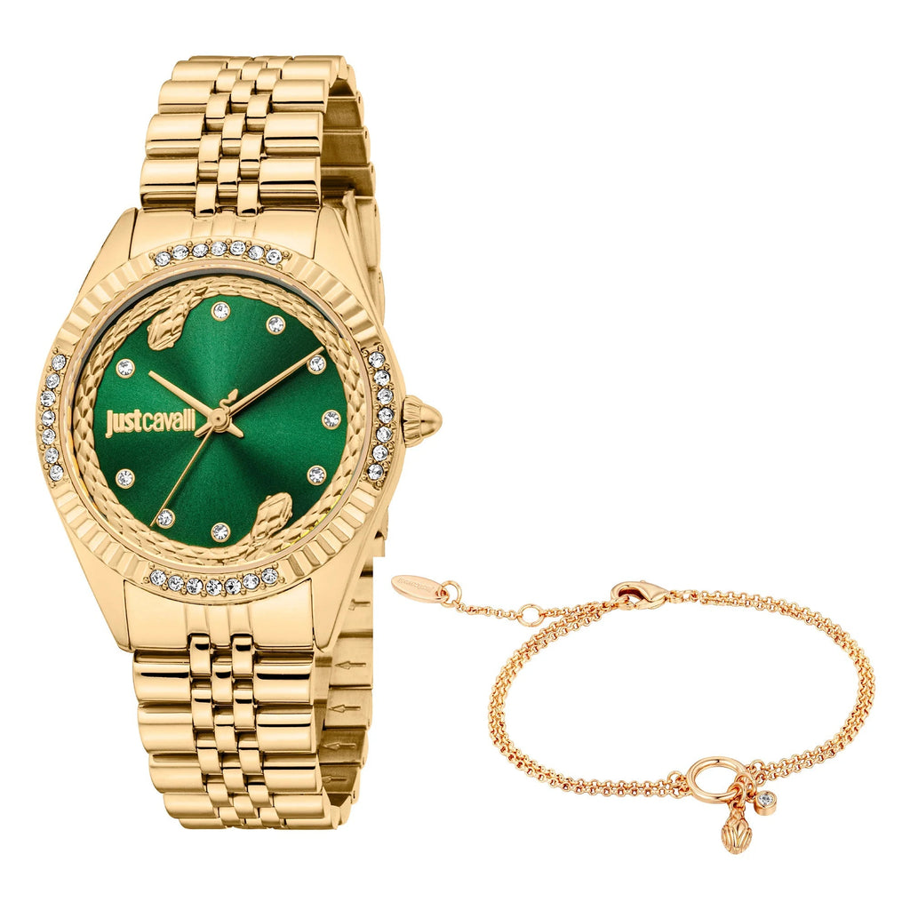 Just Cavalli Vittoria Glam Yellow Gold Green
