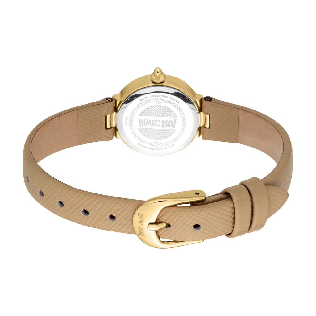 Just Cavalli Serenita Mini Leather Beige YG Silver