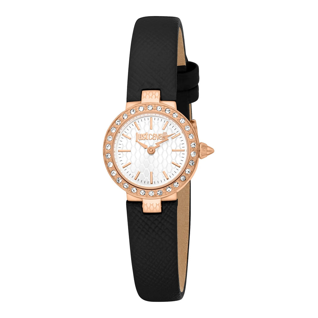 Just Cavalli Serenita Mini Leather Black RG Silver