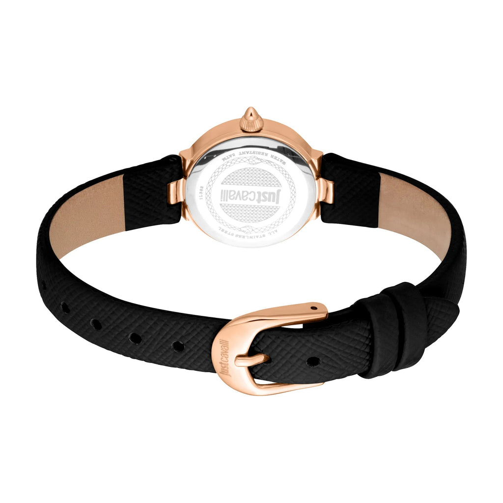 Just Cavalli Serenita Mini Leather Black RG Silver