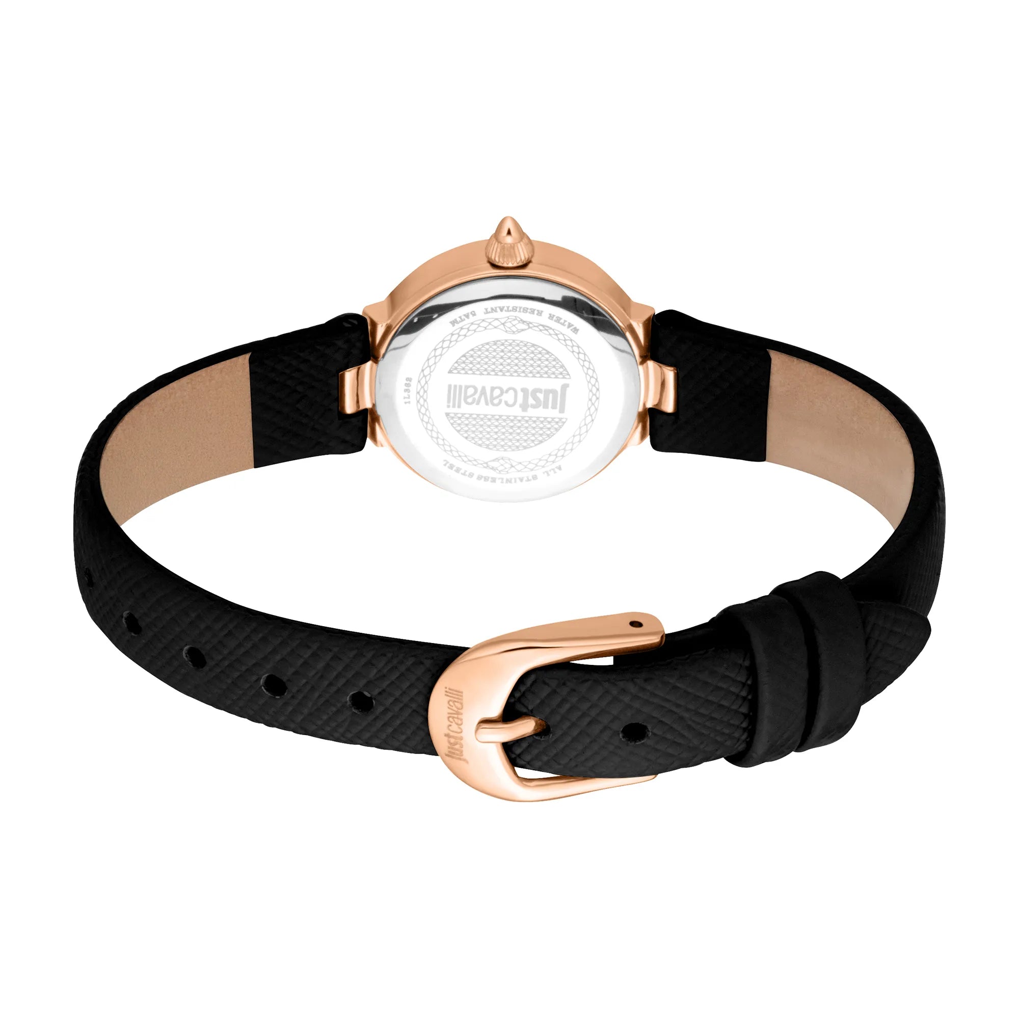 Just Cavalli Serenita Mini Leather Black RG Silver