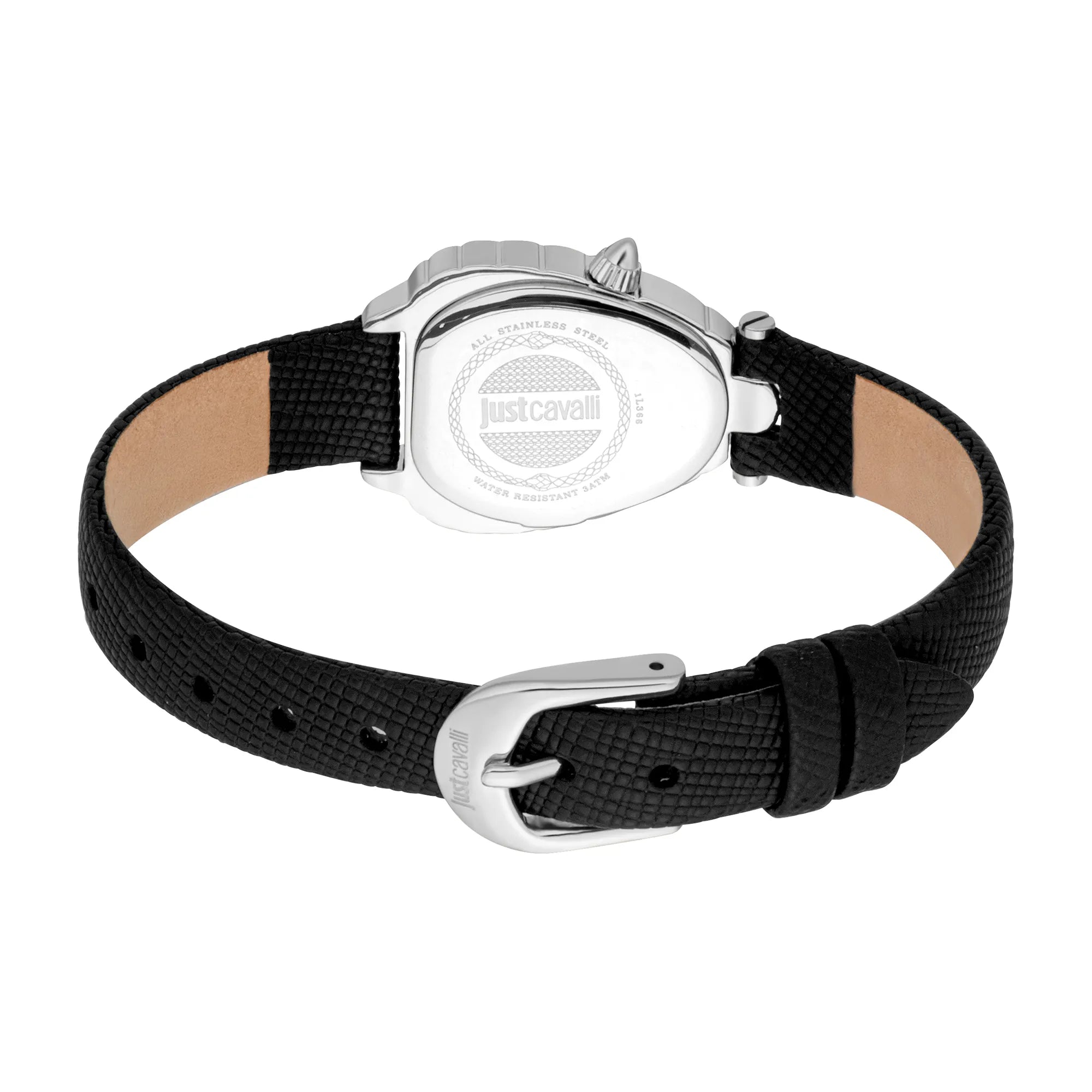 Just Cavalli Perla Leather Black Silver