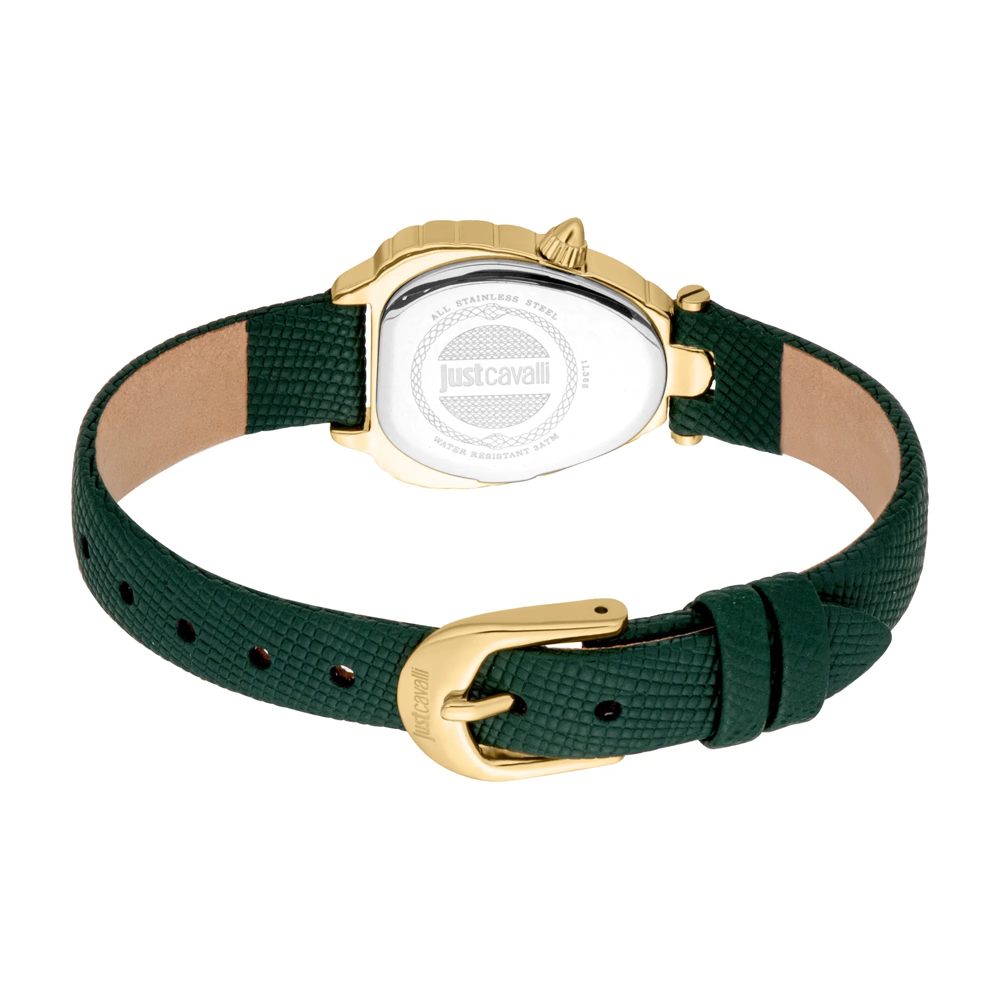 Just Cavalli Perla Leather Green YG
