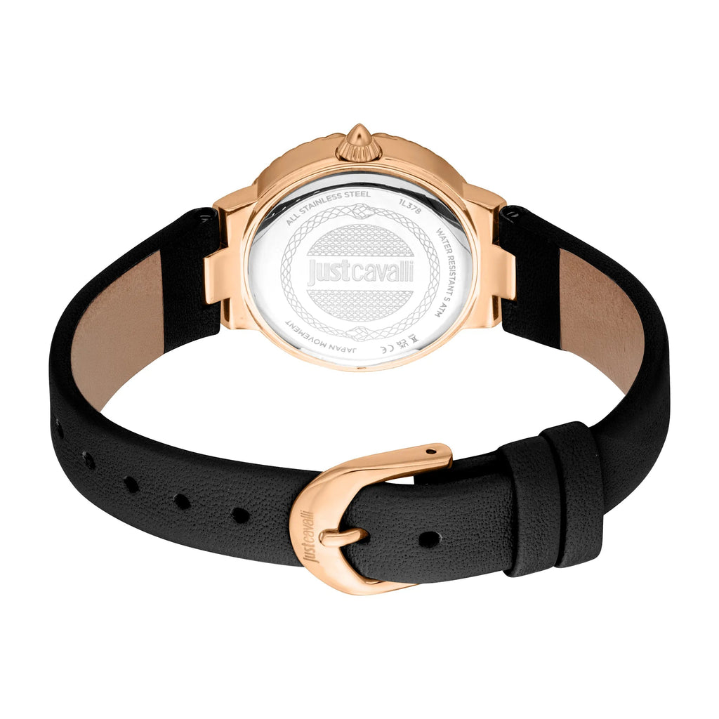 Just Cavalli Primavera Snake Leather Black