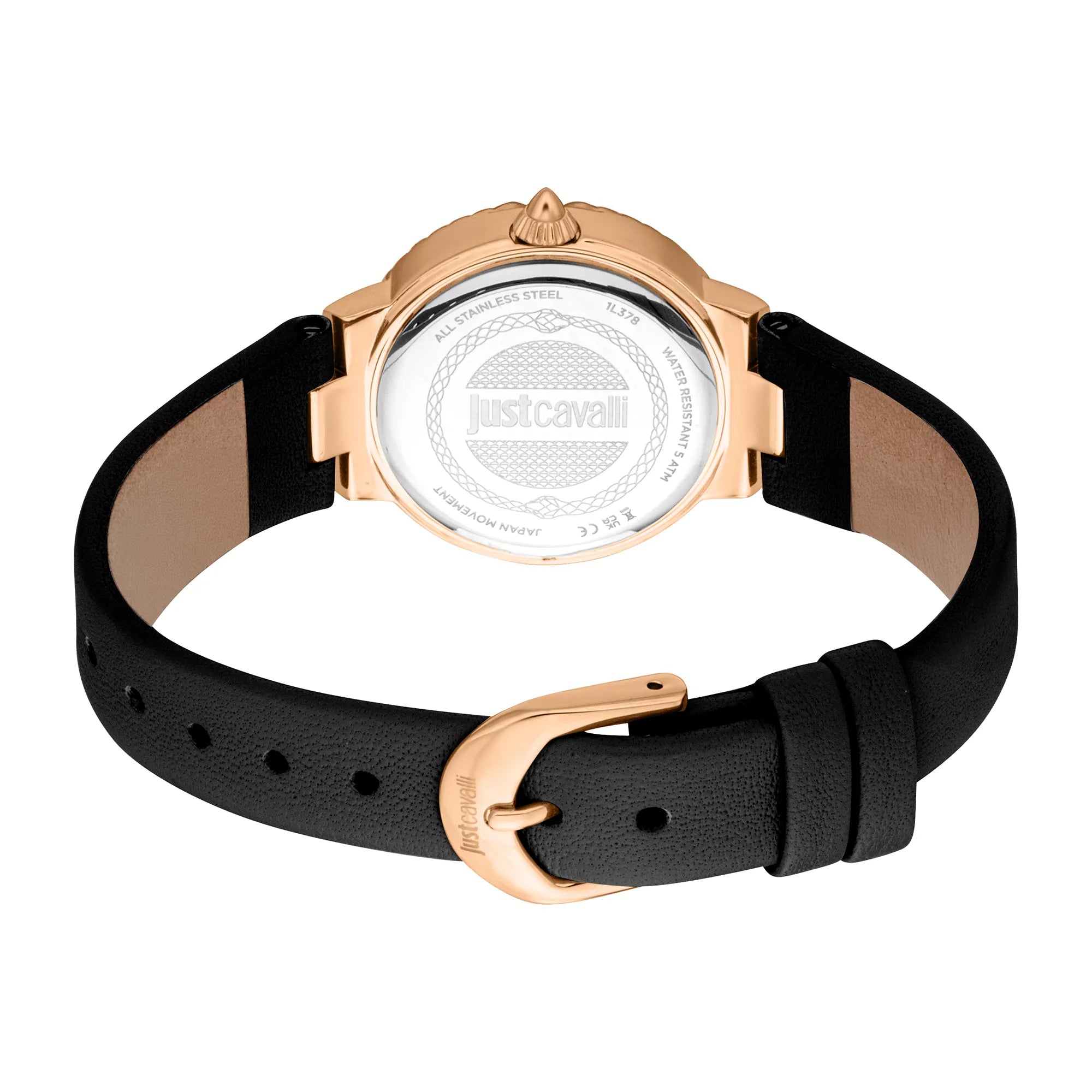 Just Cavalli Primavera Snake Leather Black