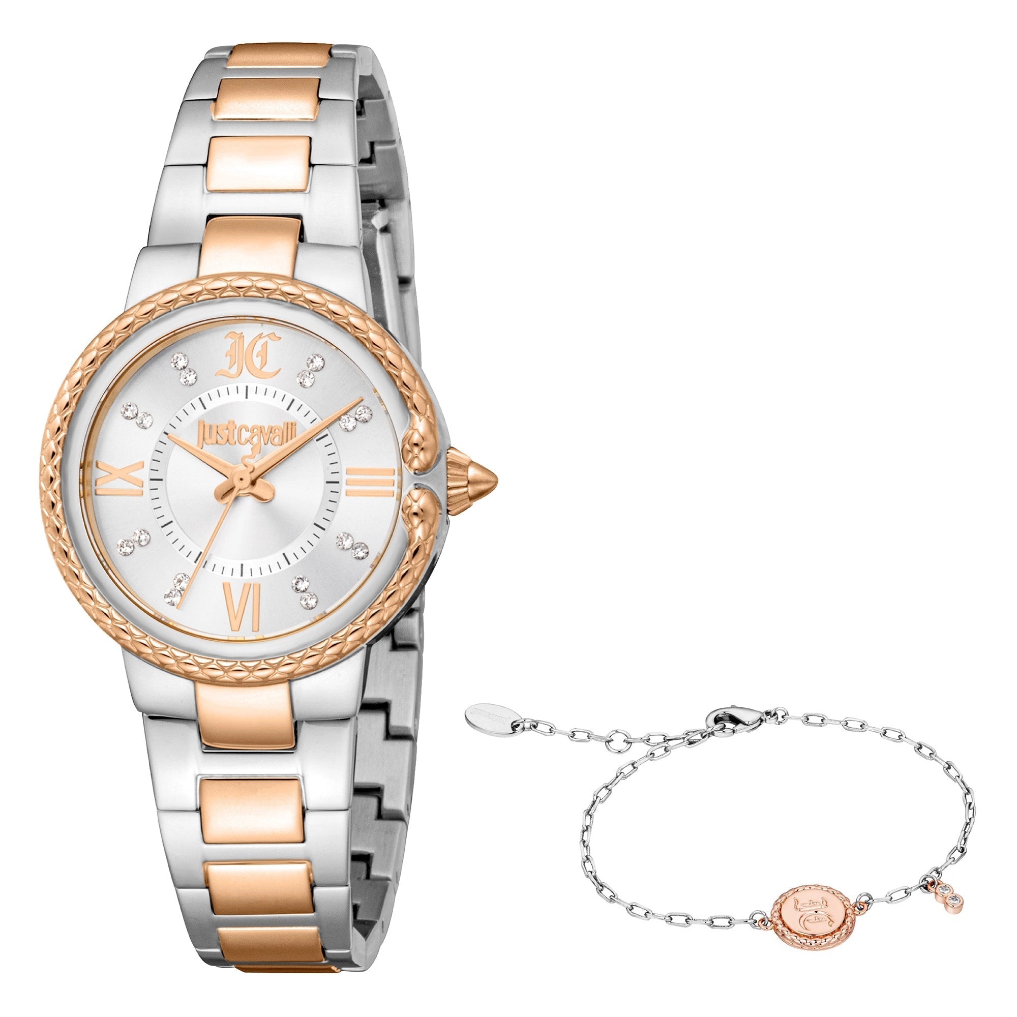 Just Cavalli Primavera Snake Two Tones RG Silver