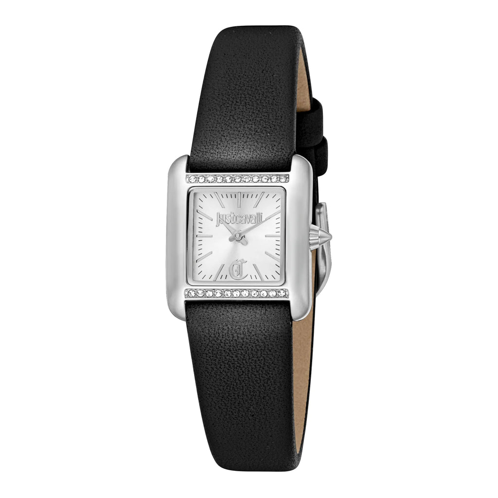 Just Cavalli Sera Leather Black Silver