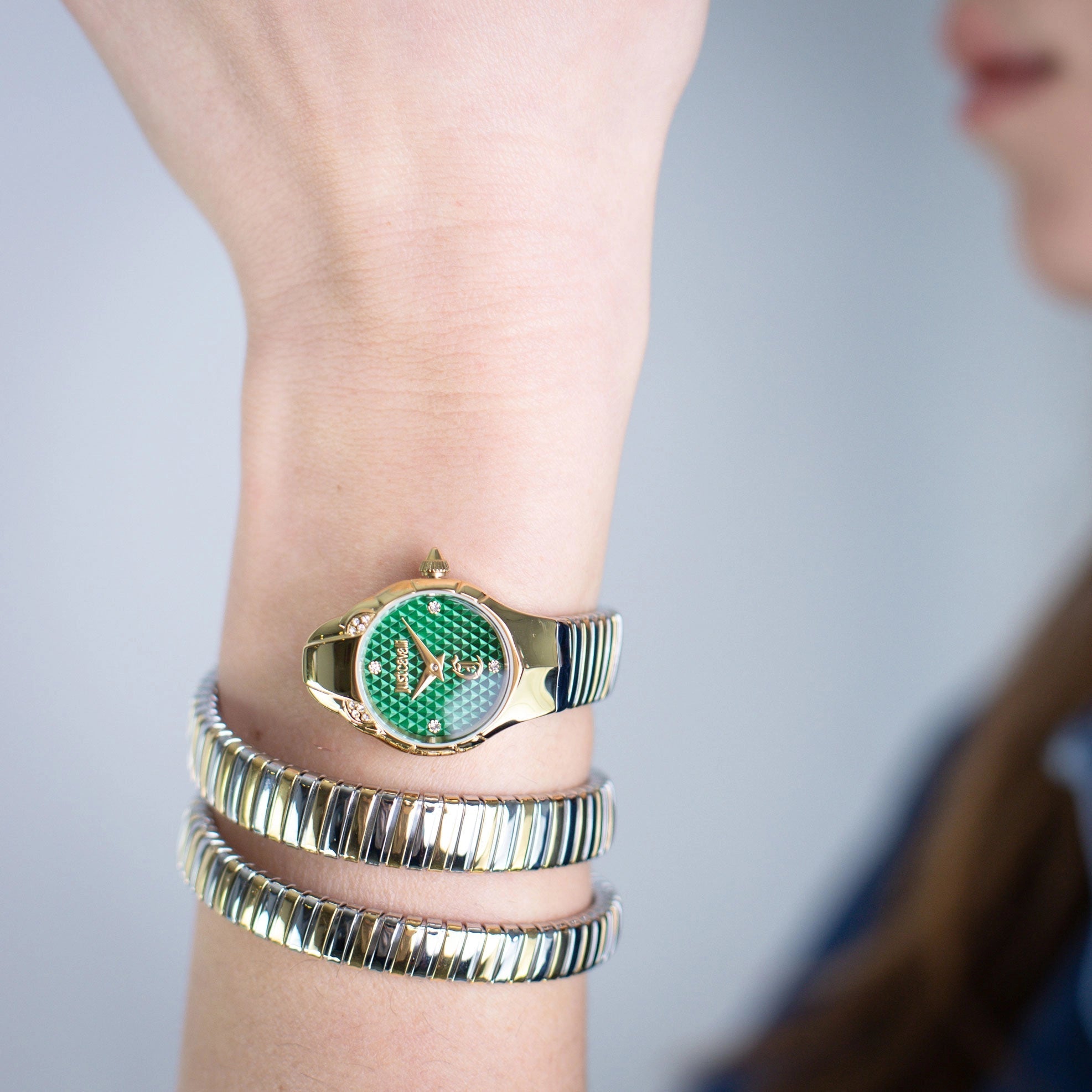 Just Cavalli Amanta Yellow Gold Silver Green