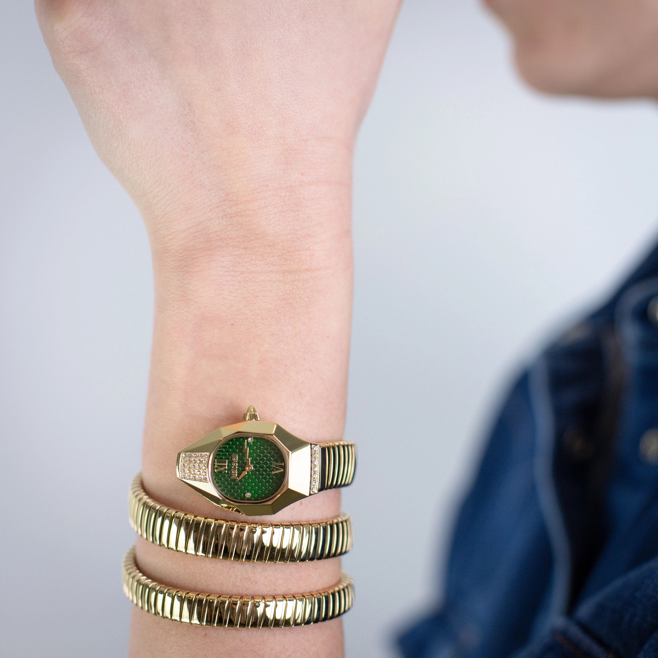 Just Cavalli Lunara Yellow Gold Green