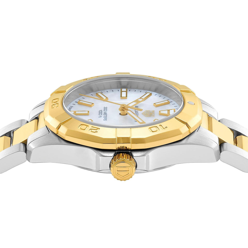 Tag Heuer Aquaracer Gold Plated And Stainless Steel Ladies Watch