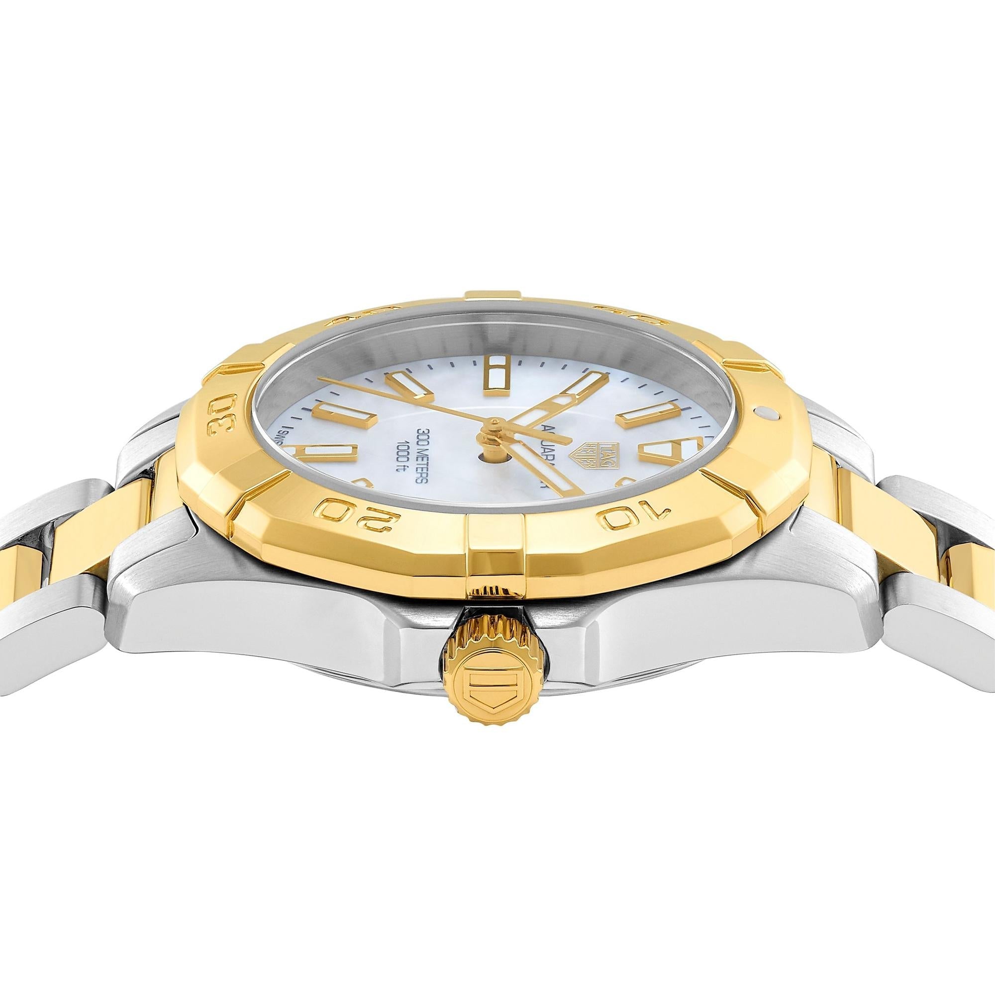Tag Heuer Aquaracer Gold Plated And Stainless Steel Ladies Watch
