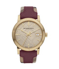 Burberry Ladies Watch The City Check Champagne Bu9017