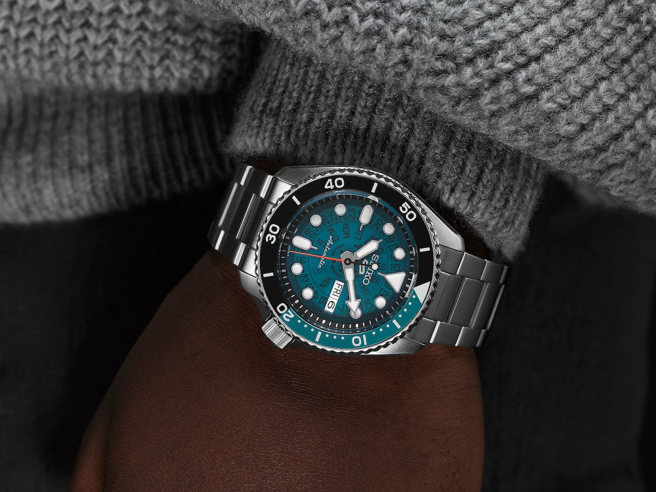 Seiko Watch 5 Sports Skeleton Dial Srpj45k1