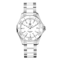 Tag Heuer Aquaracer Stainless Steel And White Ceramic Ladies Watch