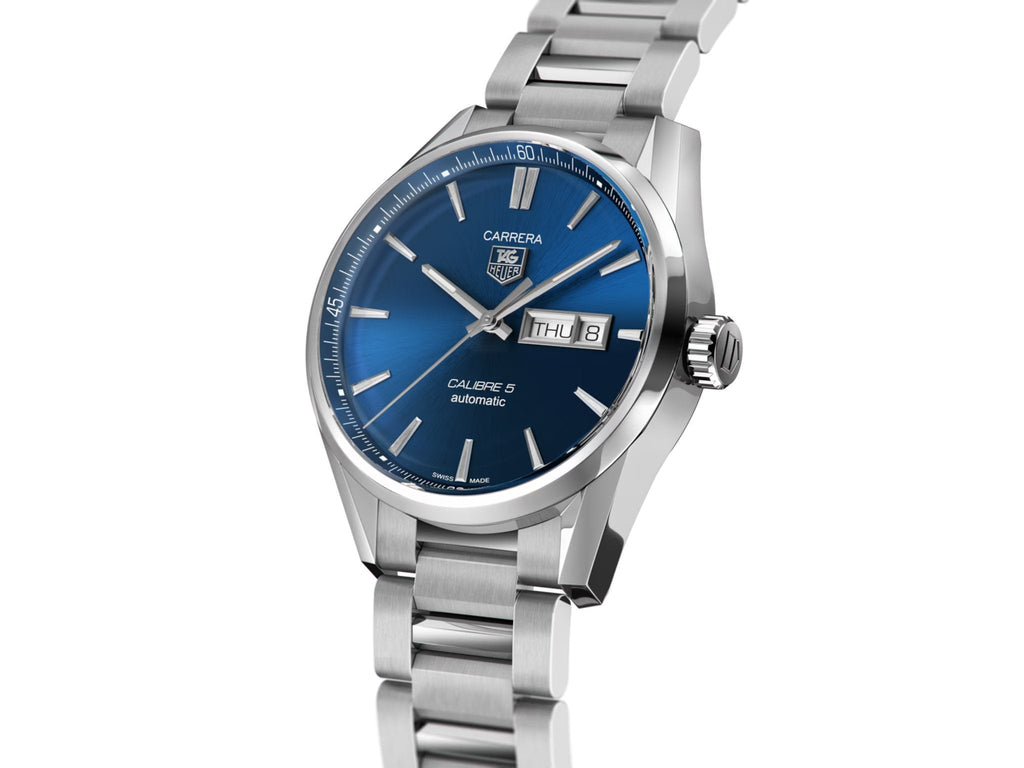 Carrera Calibre 5 Blue Steel Mens Watch War201e Ba0723