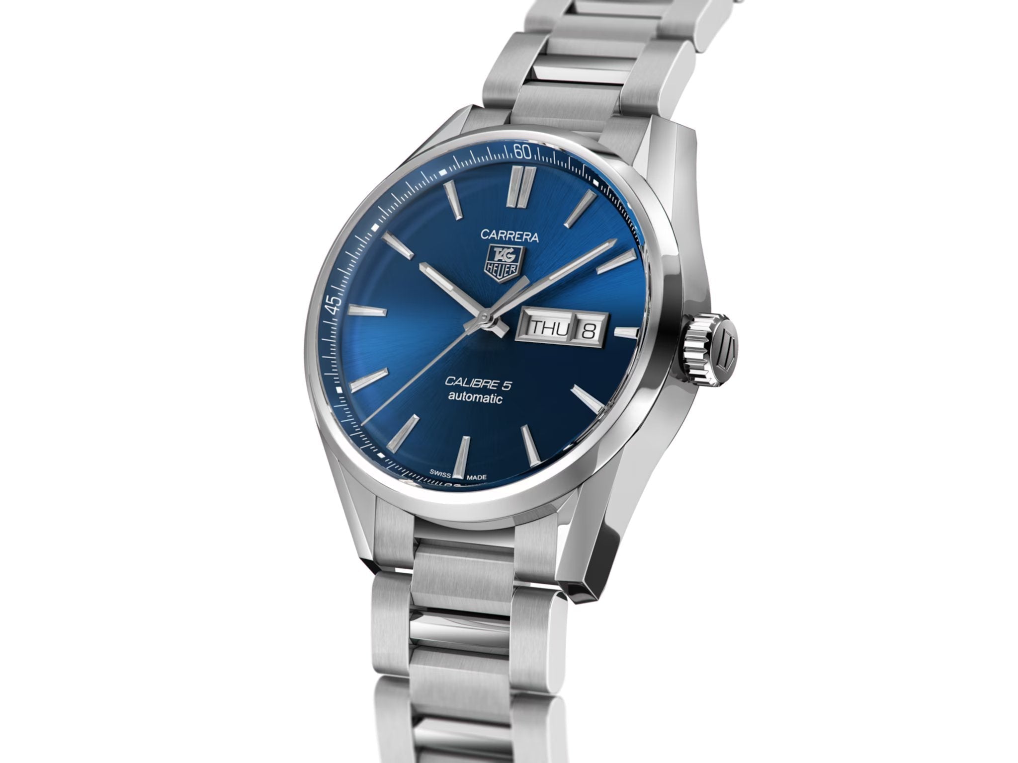 Carrera Calibre 5 Blue Steel Mens Watch War201e Ba0723