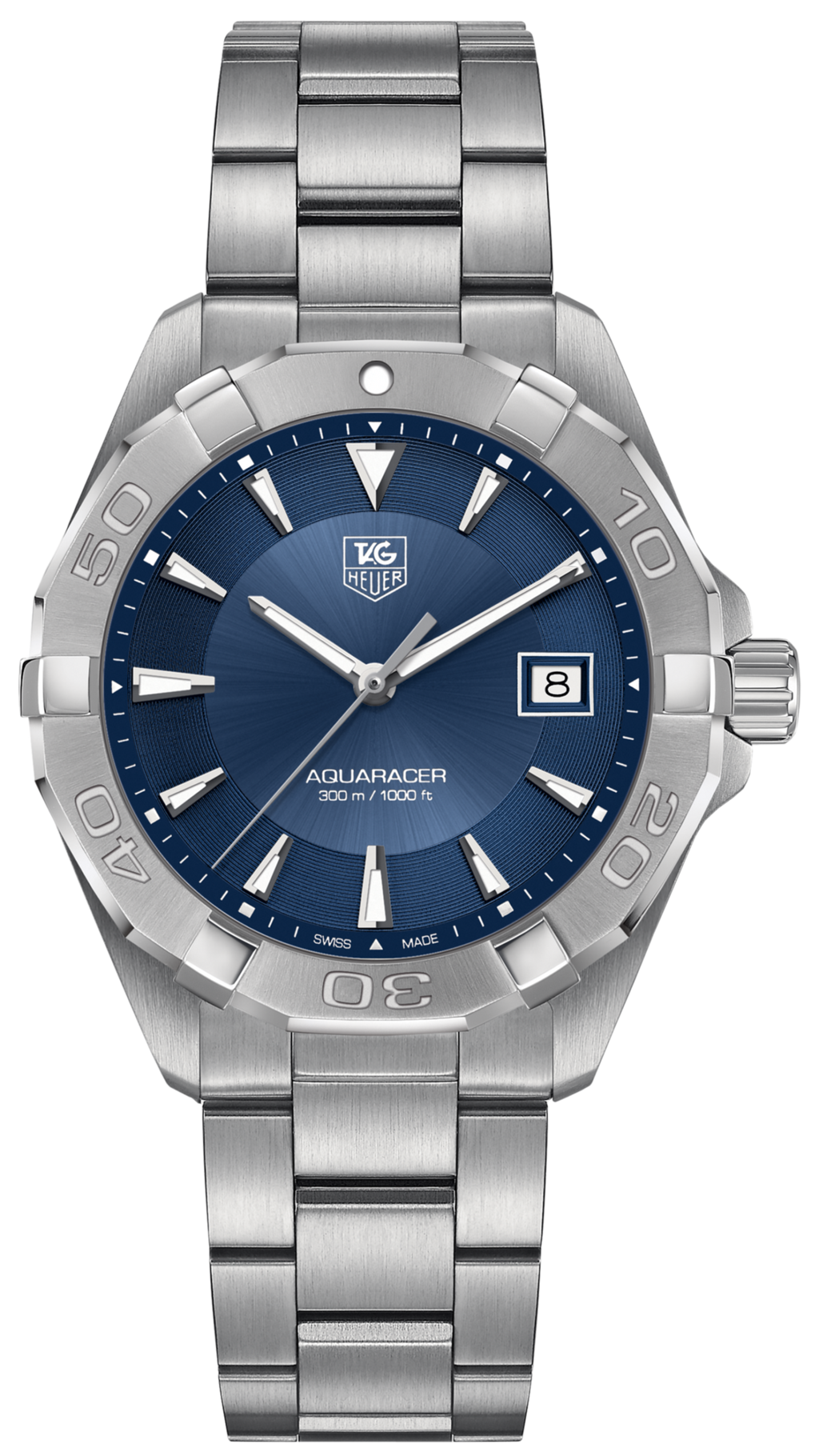 Tag Heuer Aquaracer 41mm Quartz Watch For Men Way1112 Ba0928