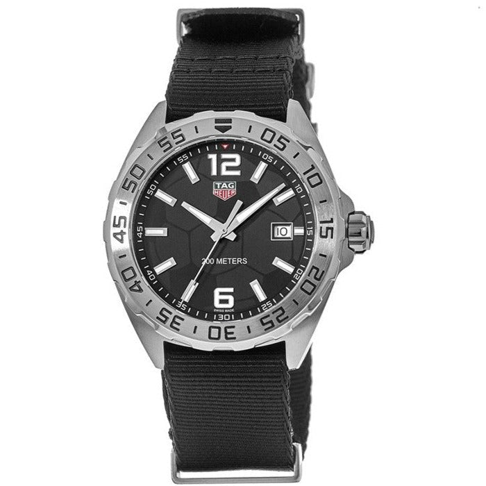 Tag Heuer Formula 1 Quartz Black Dial Black Nato Strap Watch For Men Waz1015 Fc8198