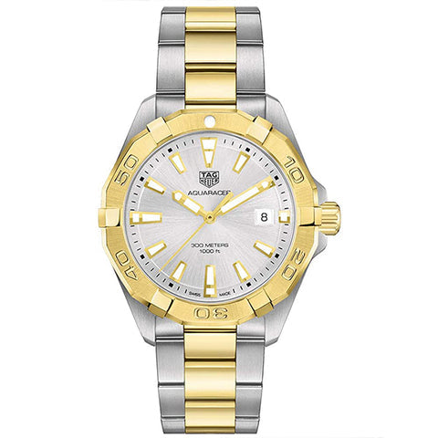 Tag Heuer Aquaracer Silver Dial Two Tone Steel Strap Watch For Women Wbd1120 Bb0930