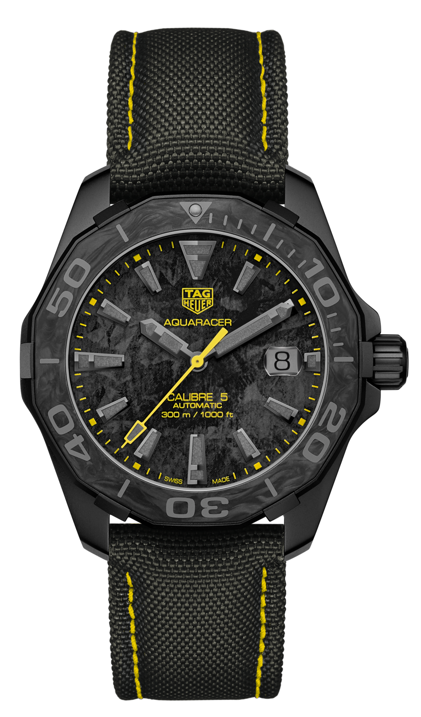 Tag Heuer Aquaracer Carbon Dial Watch For Men Wbd218b Fc6446