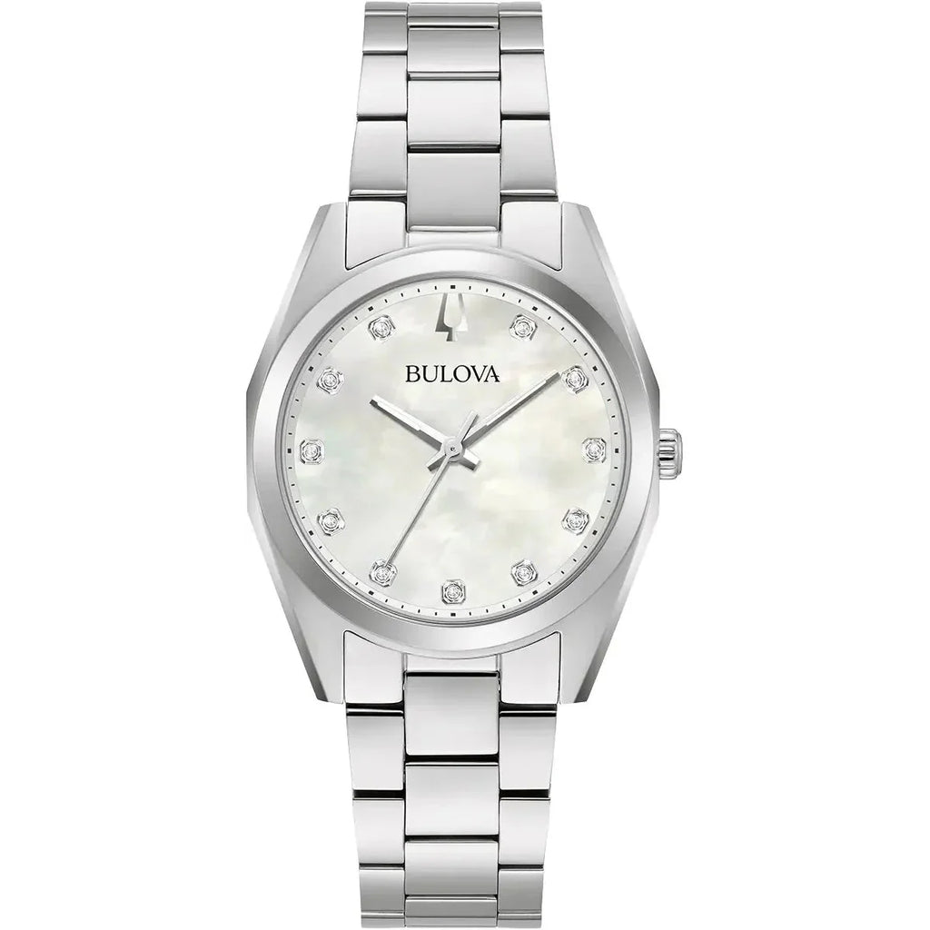 Bulova Surveyor Ladies Mother Of Pearl Watch 96p228