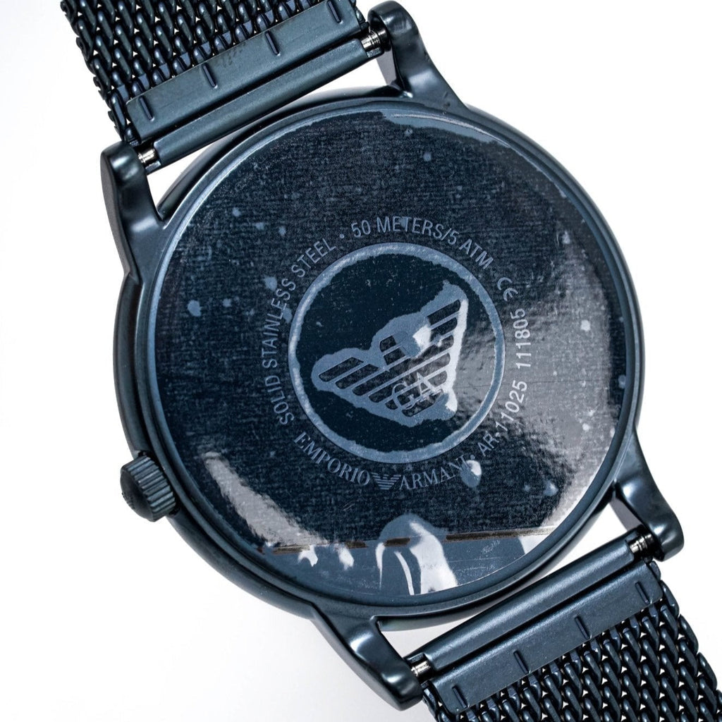 Emporio Armani Ar11025 Men S Luigi Blue Pvd Watch