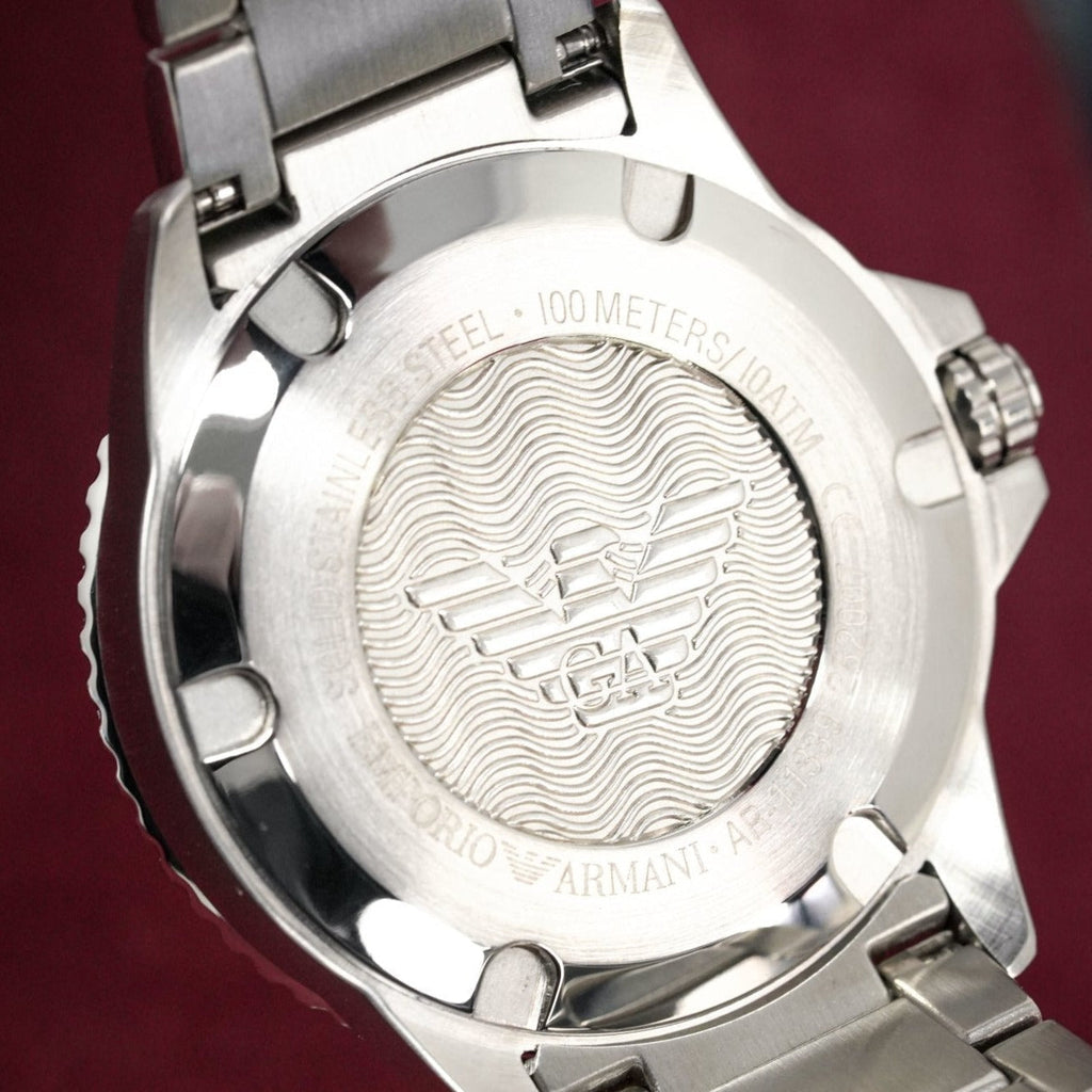 Emporio Armani Ar11339 Men S Diver Steel Blue Watch