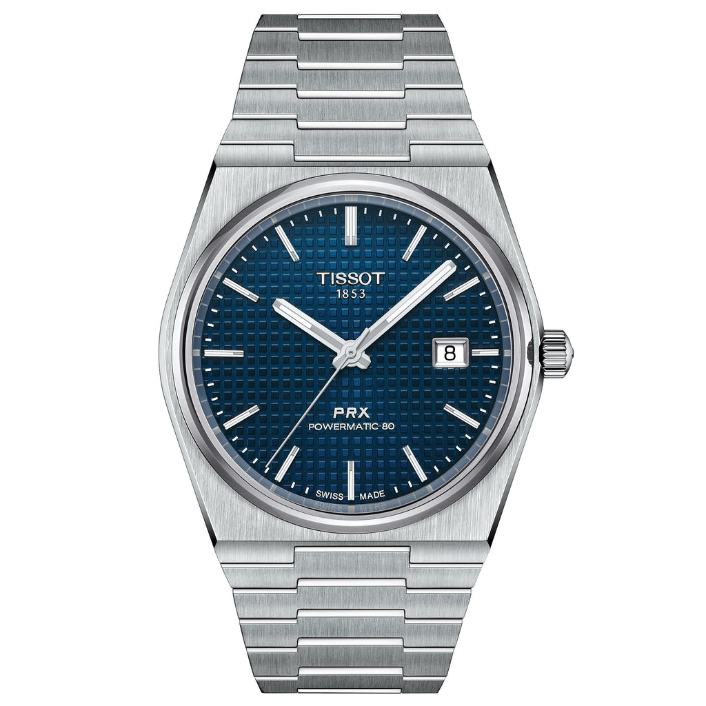 Tissot Prx Powermatic 80 Mens Blue Watch T1374071104100