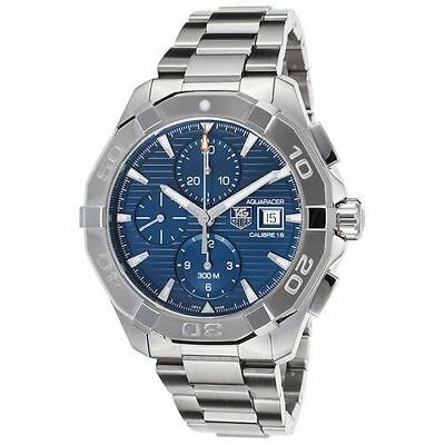 Tag Heuer Aquaracer Automatic Chronograph Blue Dial Silver Steel Strap Watch For Men Cay2112 Ba0927