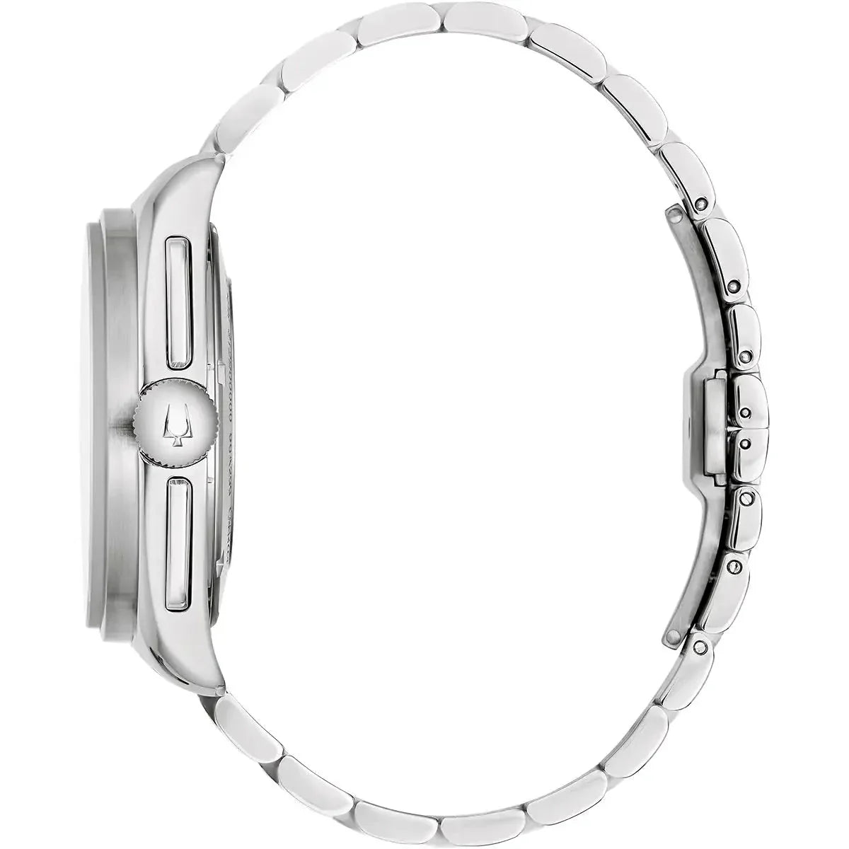 Bulova Lunar Pilot Chrono Mens Silver Watch 96k111
